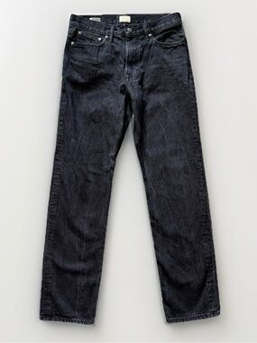 J.Crew Classic Straight Men’s 32x32 Black Washed Denim 100% Cotton